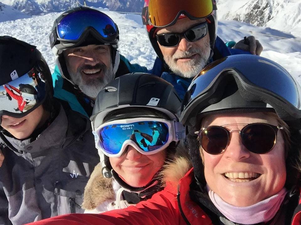 Leçon de ski famille